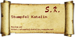 Stumpfel Katalin névjegykártya